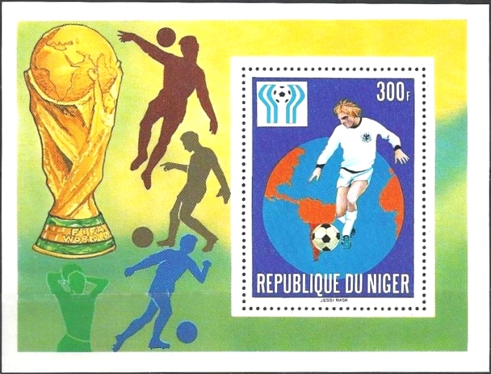 Niger 1978 World Cup Soccer Championship Souvenir Sheet