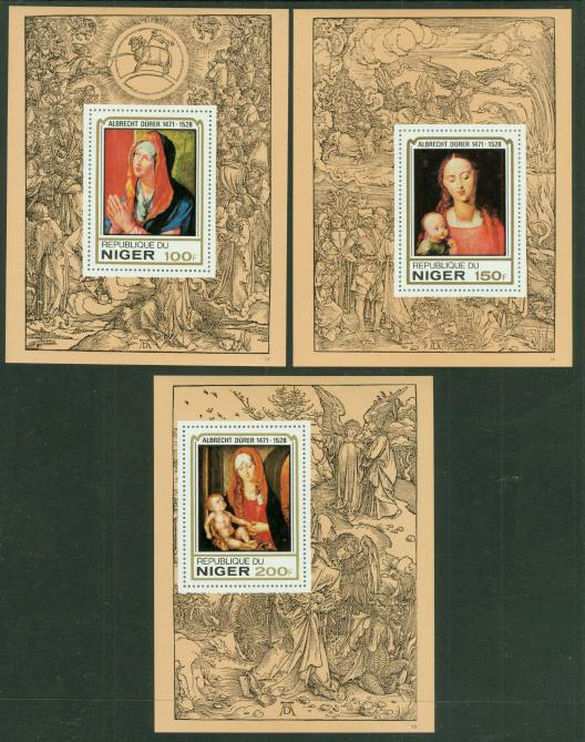 Niger 1979 Dürer Paintings Deluxe Souvenir Sheet Set