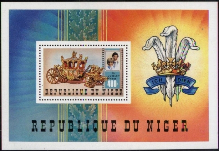 Niger 1981 Royal Wedding of Prince Charles and Lady Diana Souvenir Sheet