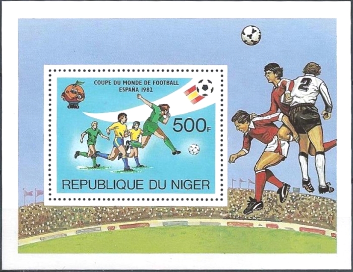 Niger 1981 World Cup Soccer Championship, ESPANA '82 Souvenir Sheet