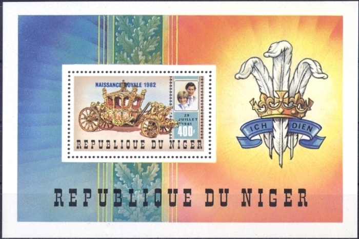Niger 1982 Royal Birth of Prince William Souvenir Sheet