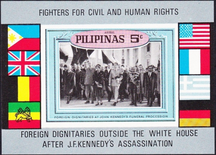 Philippines 1968 Kennedy Memorial Unissued 5c Souvenir Sheet
