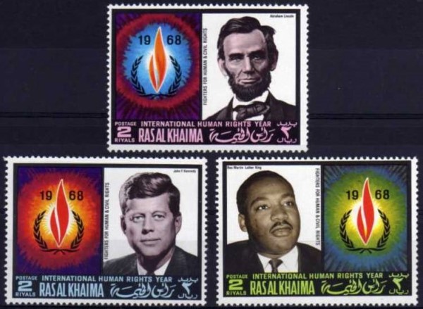 Ras al Khaima 1968 Human Rights Stamps