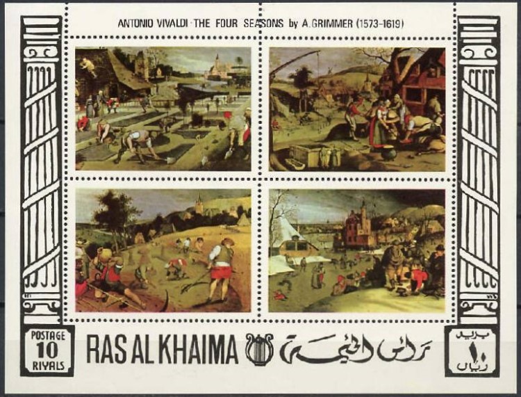 Ras al Khaima 1969 The Four Seasons Souvenir Sheet