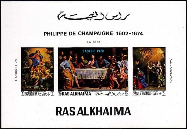Ras al Khaima 1970 Easter Deluxe Sheetlet