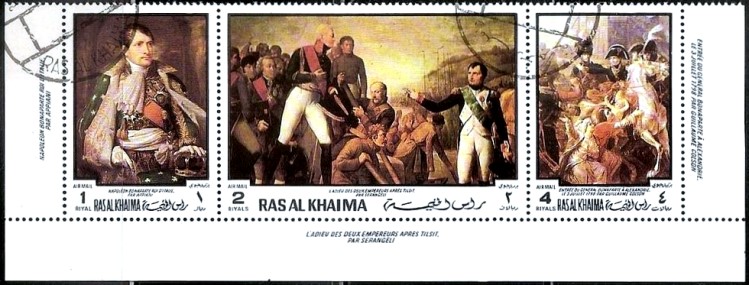 Ras al Khaima 1970 French History Napoleon Bonaparte & Alexander I Stamps