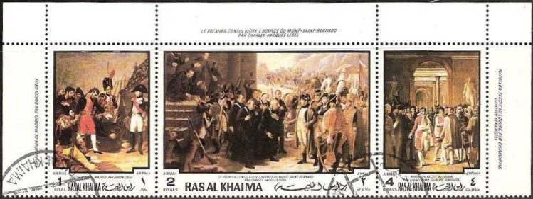 Ras al Khaima 1970 French History Napoleon Bonaparte in Madrid Stamps