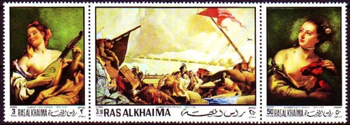Ras al Khaima 1970 Paintings of Famous Masters Tiepolo Stamps