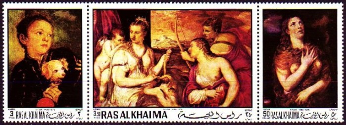Ras al Khaima 1970 Paintings of Famous Masters Titian Stamps