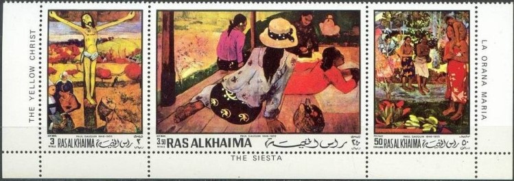 Ras al Khaima 1970 Paintings by Gauguin Stamps