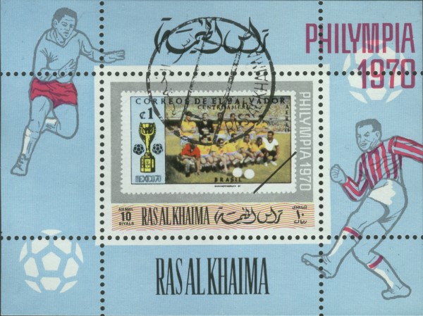 Ras al Khaima 1970 PHILYMPIA (London) El Salvador Souvenir Sheet