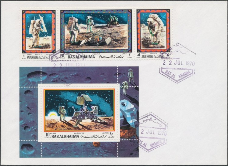 Ras al Khaima 1970 Space Flights Apollo XII First Day Cover