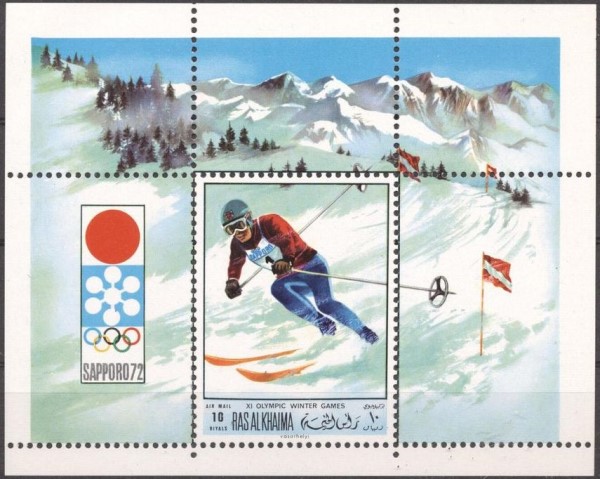 Ras al Khaima 1970 Winter Olympic Games (Sapporo 1972) Souvenir Sheet