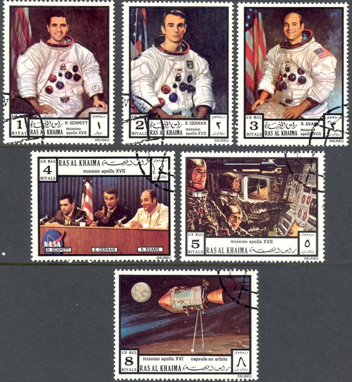 Ras al Khaima 1972 Apollo 17 Stamps