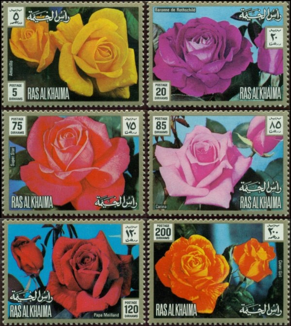 Ras al Khaima 1972 Roses Stamps