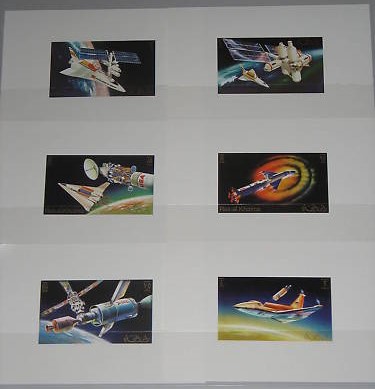 Ras al Khaima 1972 Operation Skylab Deluxe Sheetlet Set with White Background