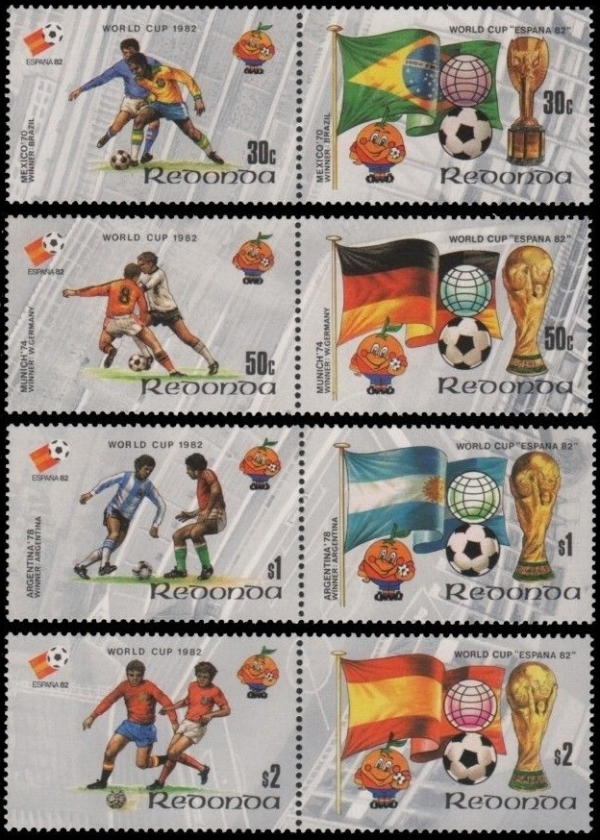 Redonda 1981 World Cup Soccer Championship Stamps