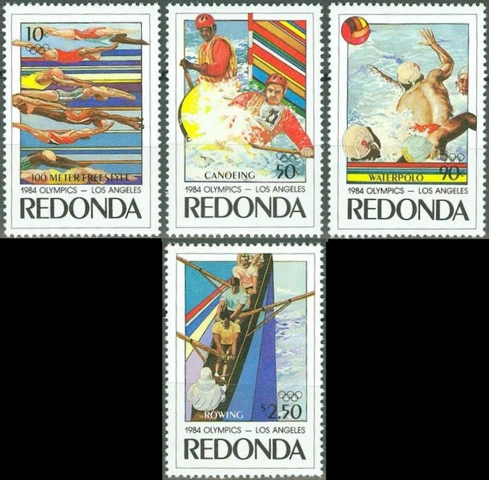 Redonda 1984 Summer Olympic Games, Los Angeles Stamps