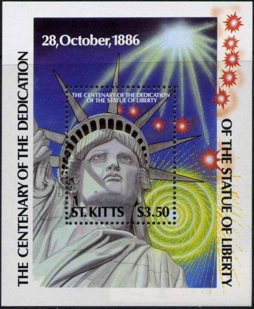 1986 Centenary of the Statue of Liberty Souvenir Sheet