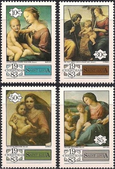 1983 Christmas Raphael Stamps