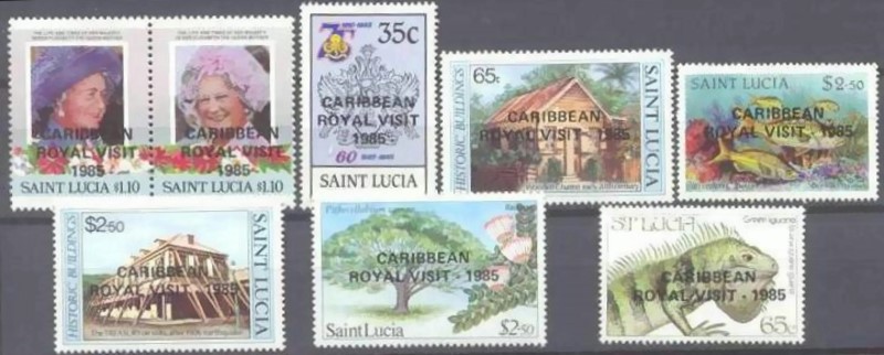 1985 Caribbean Royal Visit Stamps