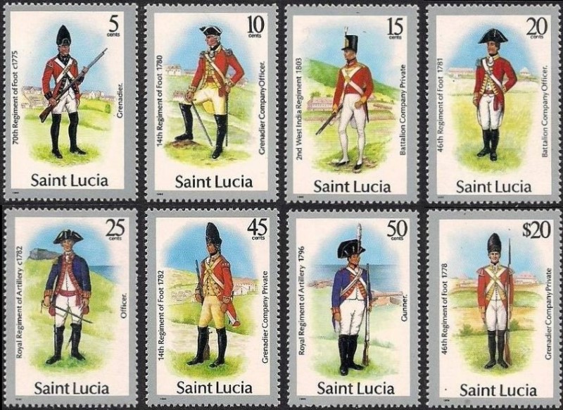 1985 Military Uniforms Unissued Stamps