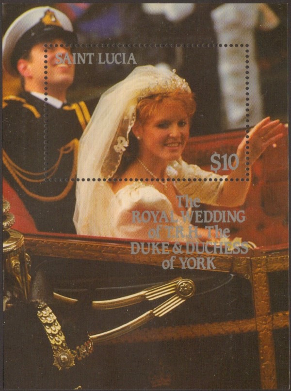 1986 Royal Wedding 1st Issue Unissued Souvenir Sheet