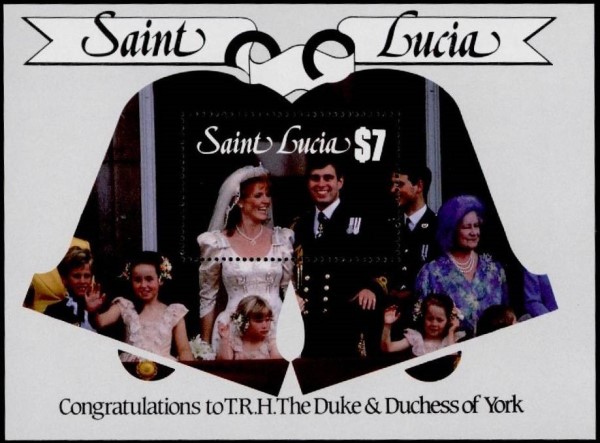 1986 Royal Wedding 2nd Issue Souvenir Sheet