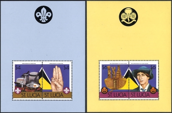 1986 Girl Guides and Boy Scouts of America Souvenir Sheets