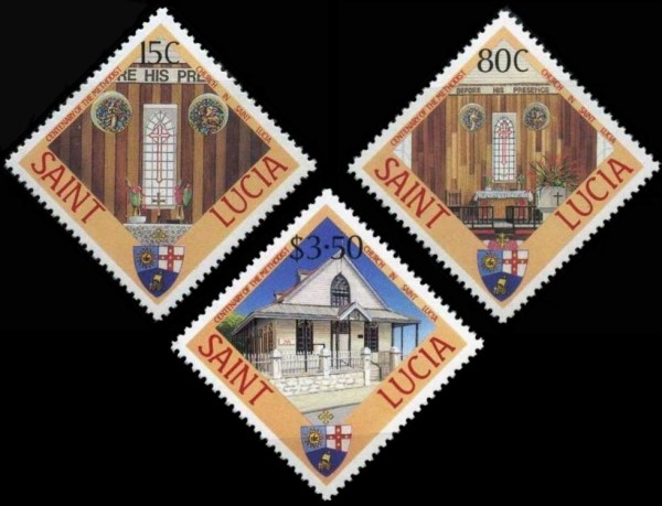 1988 Methodist Church in Saint Lucia Stamps