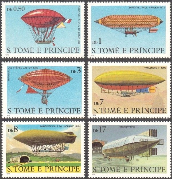 1979 Saint Thomas and Prince Islands Dirigibles Stamps