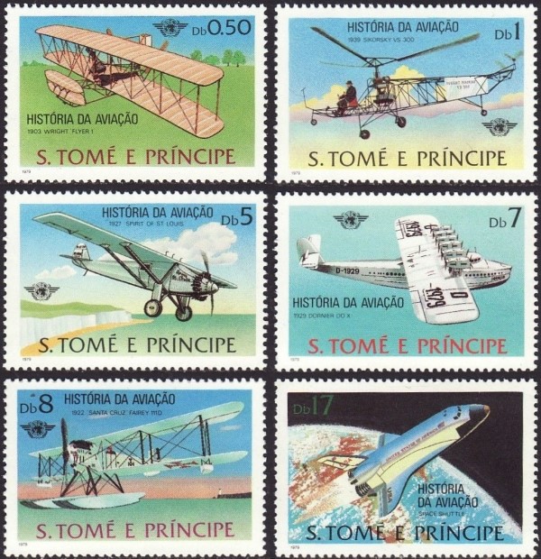1979 Saint Thomas and Prince Islands History of Aviation Stamps