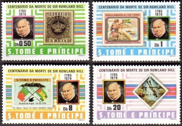 1980 Saint Thomas and Prince Islands Death Centenary of Sir Rowland Hill (2nd issue) Stamps