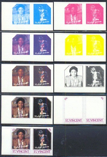 The Original Michael Jackson Scott 894 Progressive Color Proofs
