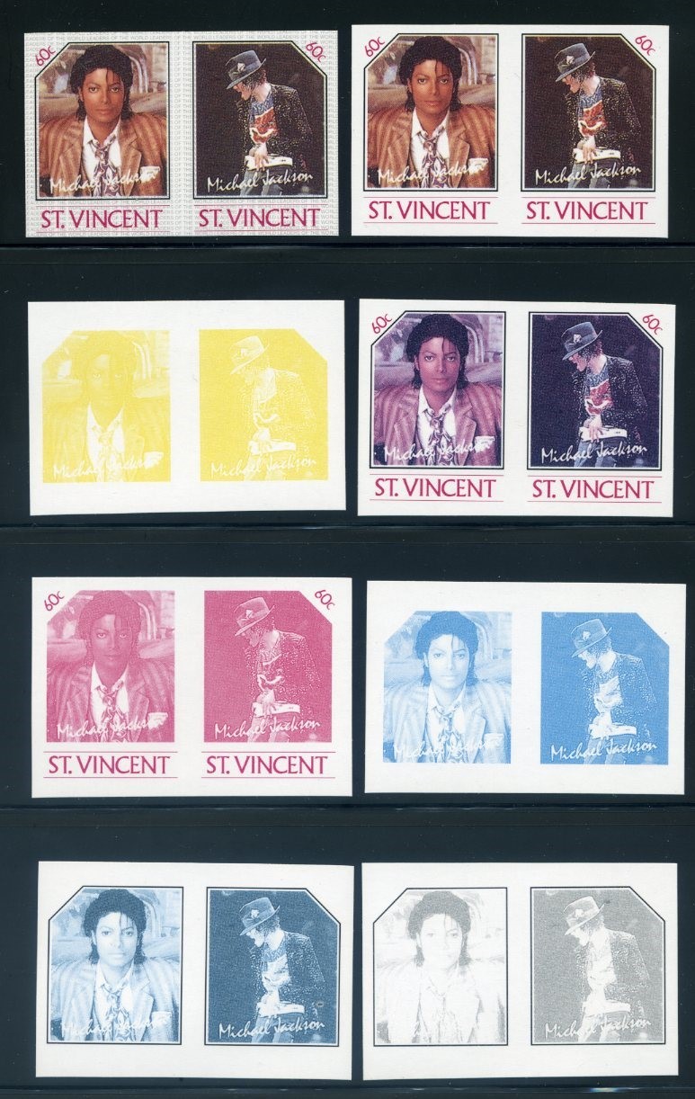 The Forged Unauthorized Reprint Michael Jackson Scott 894 Progressive Color Proofs