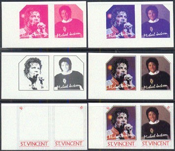 The Original Michael Jackson Scott 895 Progressive Color Proofs
