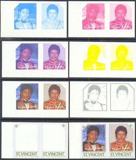 The Original Michael Jackson Scott 896 Progressive Color Proofs