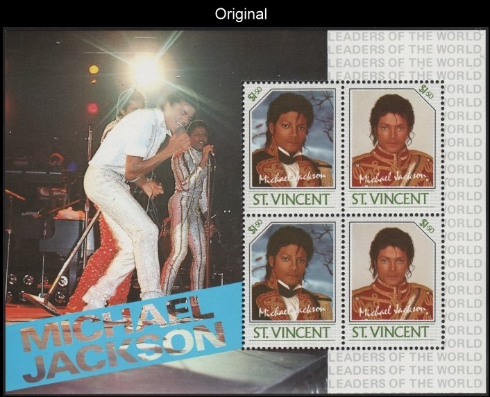The Original Michael Jackson Scott 900 Souvenir Sheet
