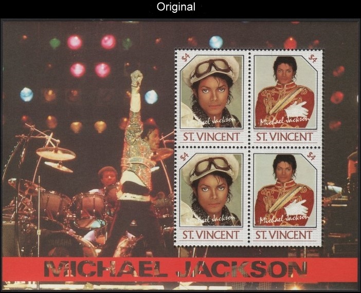The Original Michael Jackson Scott 901 Souvenir Sheet