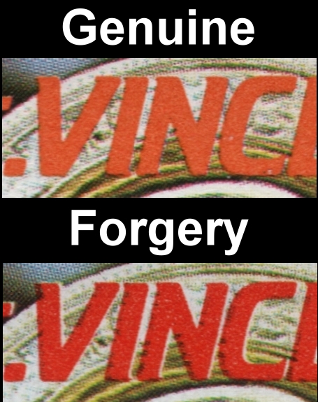 Saint Vincent 1987 Tennis Players $1.75 Martina Navratilova Fake with Original Comparison of the Country Name Fonts