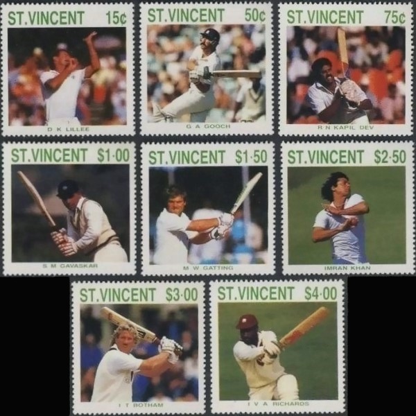 1988 Cricketers of 1988 International Season Stamps
