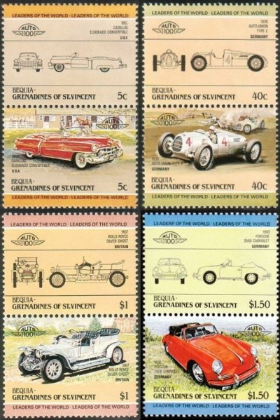 1984 Leaders of the World 1st Series Automobiles Stamps