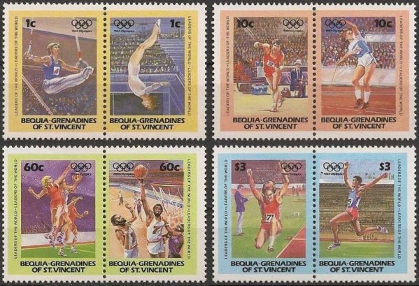 1984 Leaders of the World Los Angeles Olympics Stamps