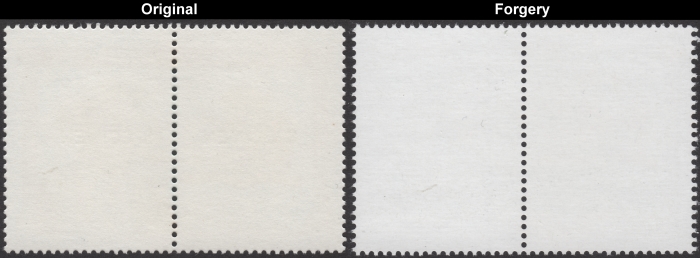 Saint Vincent Grenadines 1983 British Monarchs Forgery and Original Gum Comparison of Full Stamp Pair