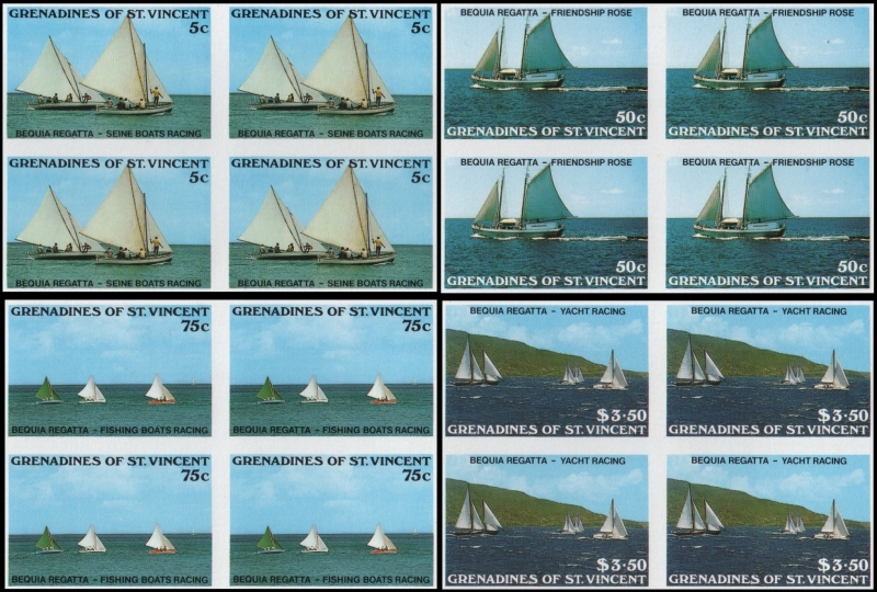 Saint Vincent Grenadines 1988 Bequia Regatta Imperforate Stamps