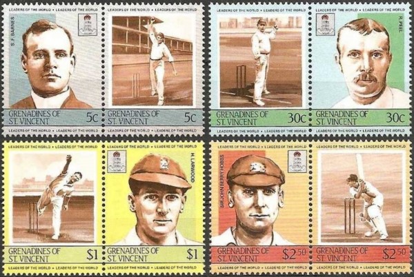 1984 Leaders of the World 2nd Series Cricket Players Stamps