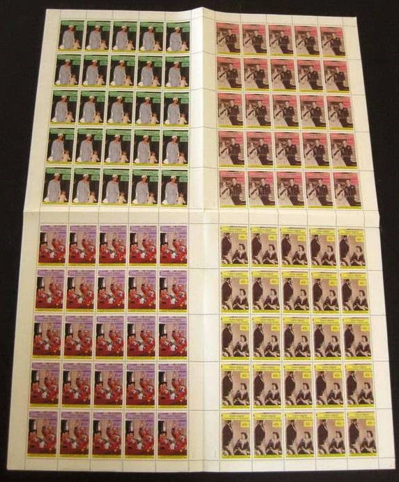 1987 Union Island Royal Ruby Wedding SPECIMEN Overprinted Stamps Full Uncut Press Sheet