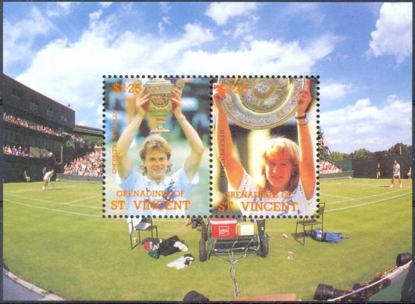 1988 International Tennis Players Souvenir Sheet