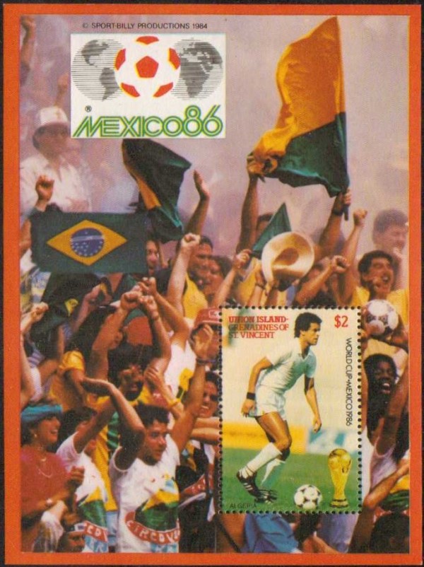 1986 World Cup Soccer Championship in Mexico Unissued $2.00 Souvenir Sheet