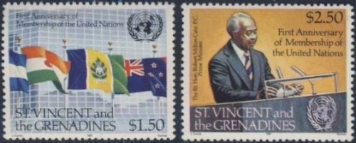 1981 U.N. Membership Anniversary stamps